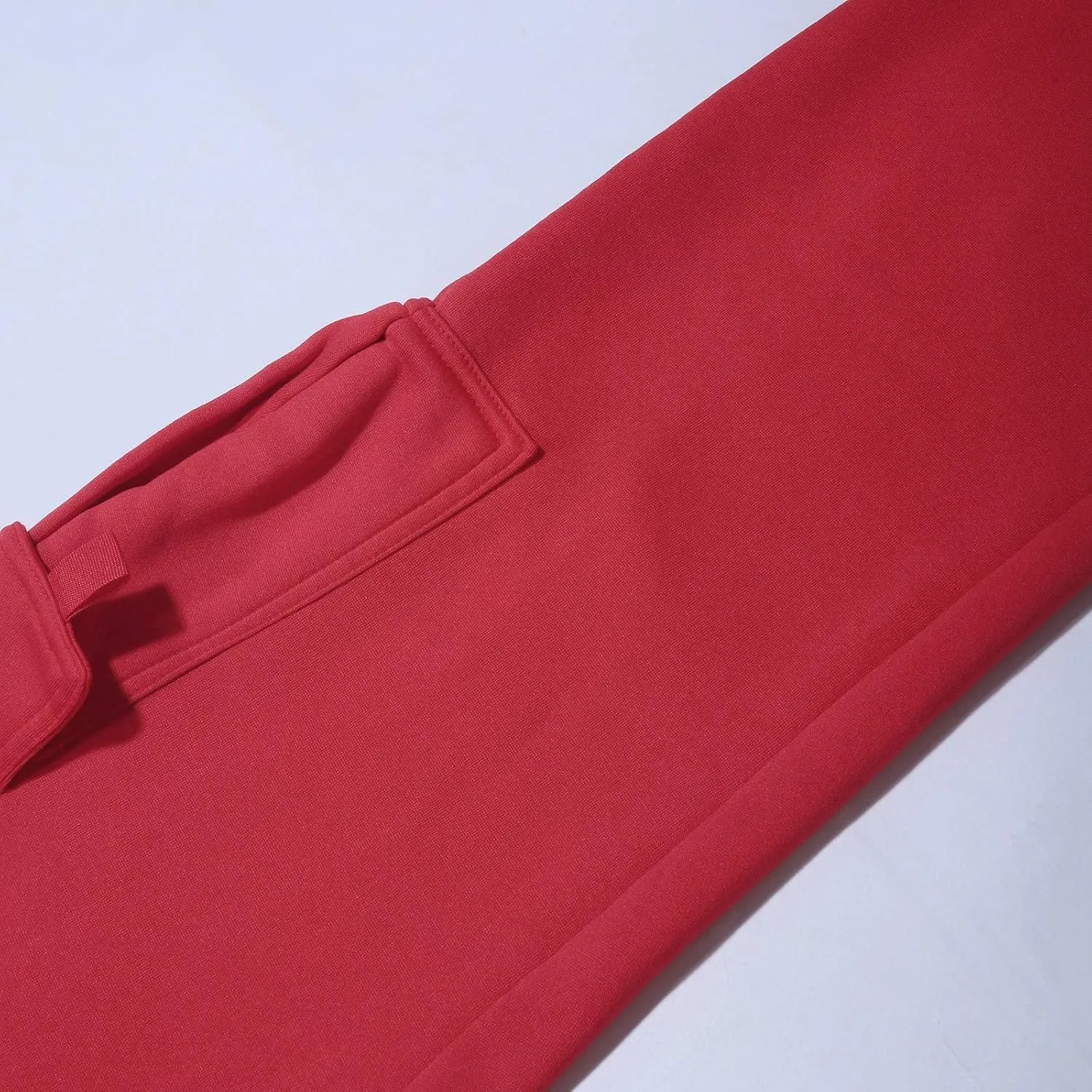 Cargo Sweatpants for Men Heavyweight Fleece Baggy Elastic Waist Drawstring Joggers Fall Trousers with Pockets