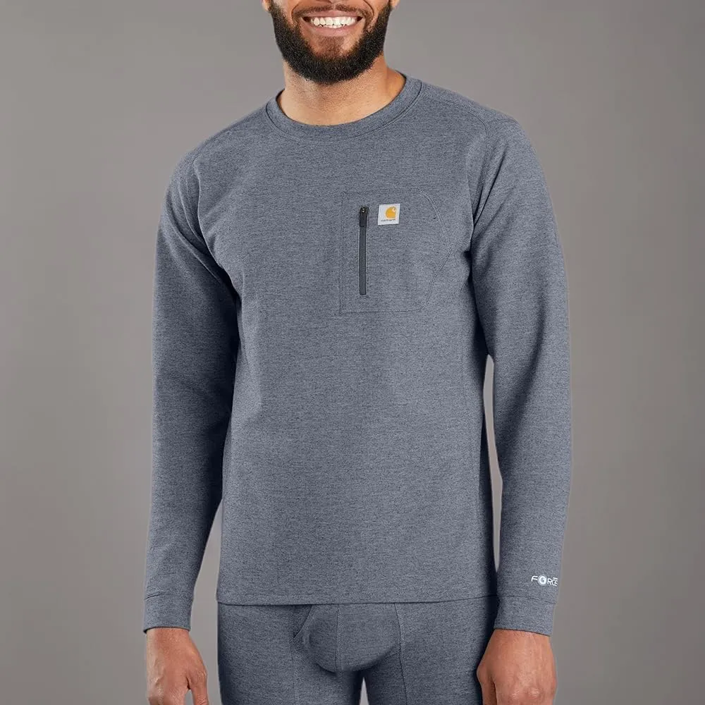 Carhartt Mens Base Force Midweight Thermal Base Layer Long Sleeve Pocket Shirt