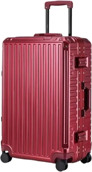 Carry-On Suitcase Hard Shell Luggage With Aluminum FrameNo Zipper Suitcase With Spinner Wheels Luggage Carry On (Color : D, Size : 28in)