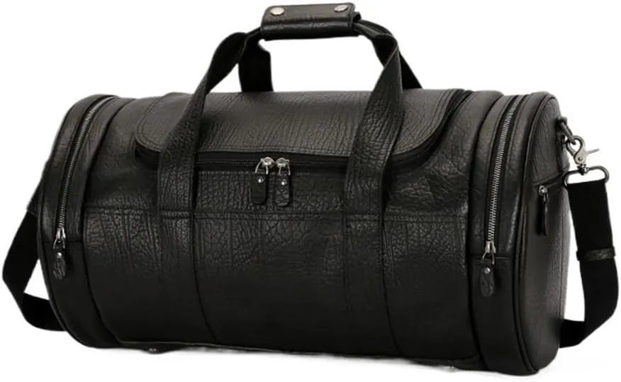 Carry On Weekender Overnight Bag Leather Duffle for Men Travel Duffel Backpack Water Resistant Laptop Weekend