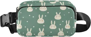 Cartoon Bunny Fanny Pack Water Resistant, Women Men Waist Pack Sling Bag Purse for Travel Hiking