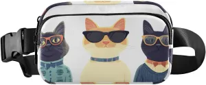 Cartoon Cats Fanny Pack Water Resistant Waist Pack Sling Bag Purse for Women Men Travel Hiking
