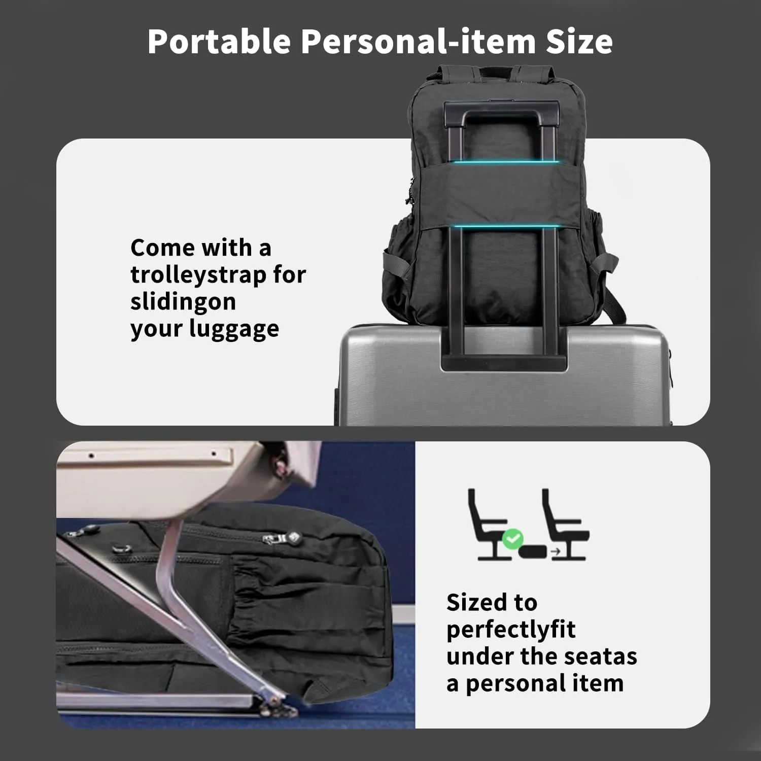 Casual Lightweight Travel Laptop Backpacks Water Resistant Large for Men Women Packback Daypack, Fits 15.6 Inch