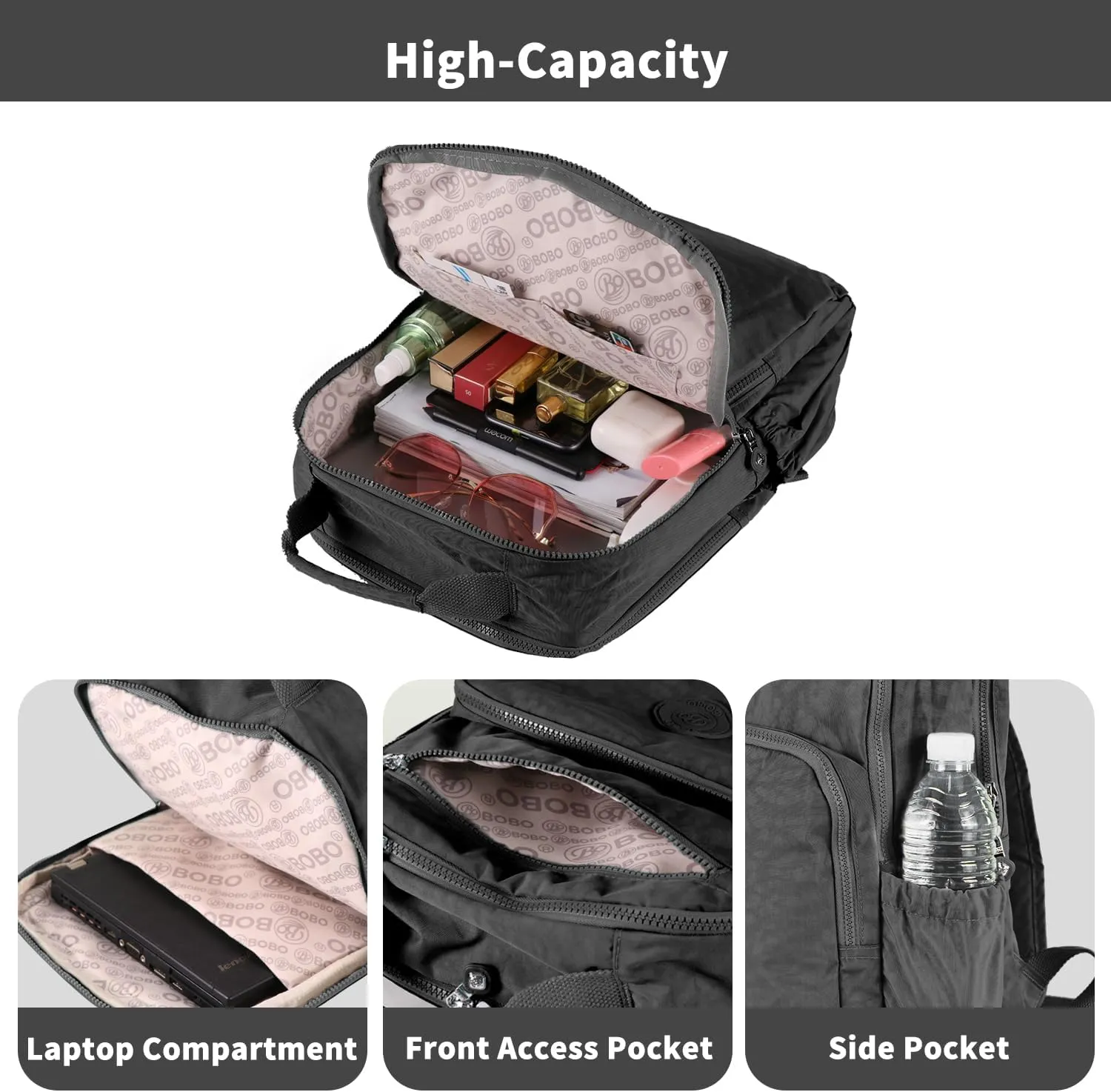 Casual Lightweight Travel Laptop Backpacks Water Resistant Large for Men Women Packback Daypack, Fits 15.6 Inch