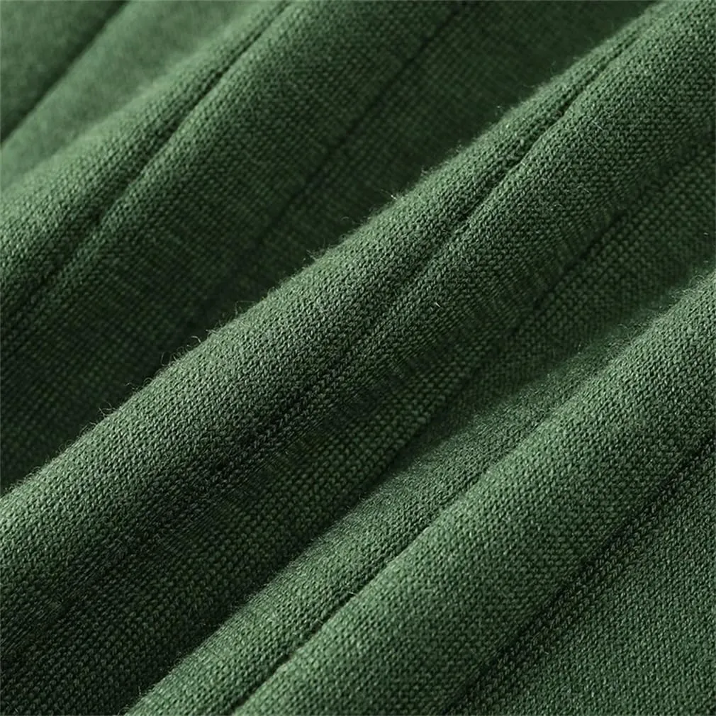 Casual Solid Long Sleeve Wool Sweater Knitwear Men's Turn-Down Collar Wool Sweater Shirts