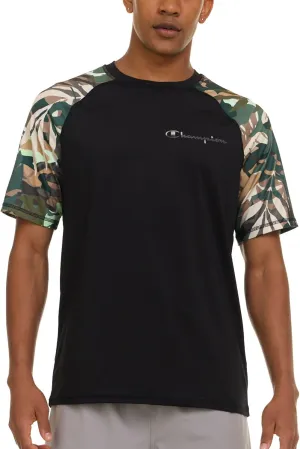 Champion Rash Guard for Men Short Sleeve, Mens Swim Shirt, Sun Shirt UPF  50 UV Protection, SPF Quick Drying Rashguard