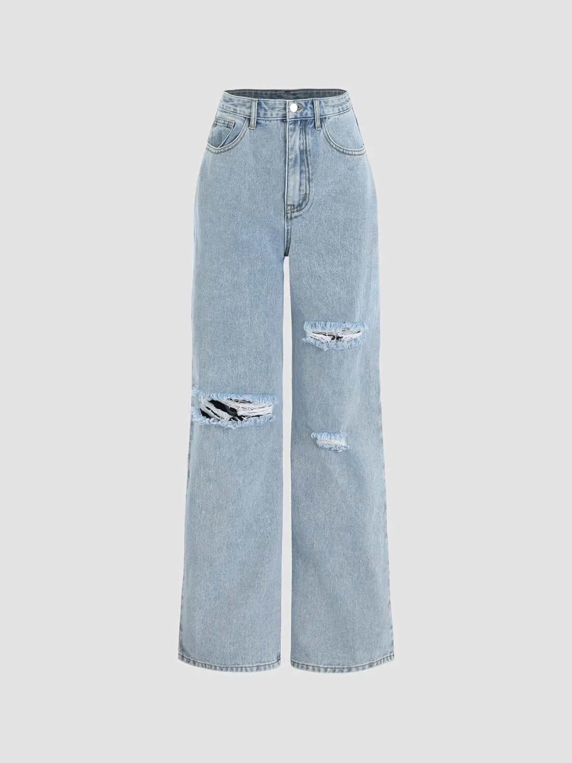 CIDER Denim Basic Ripped Jeans
