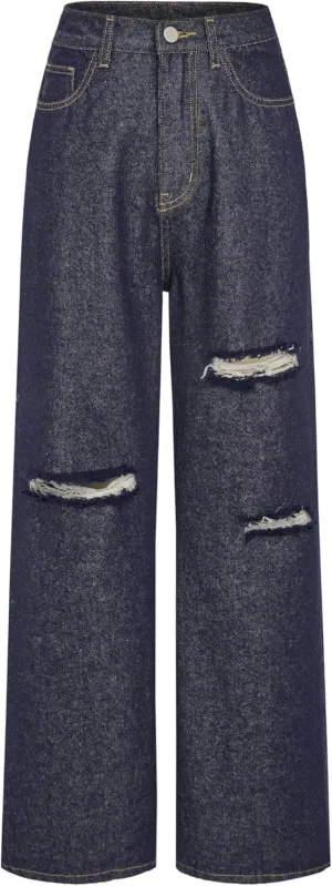CIDER Denim Basic Ripped Jeans