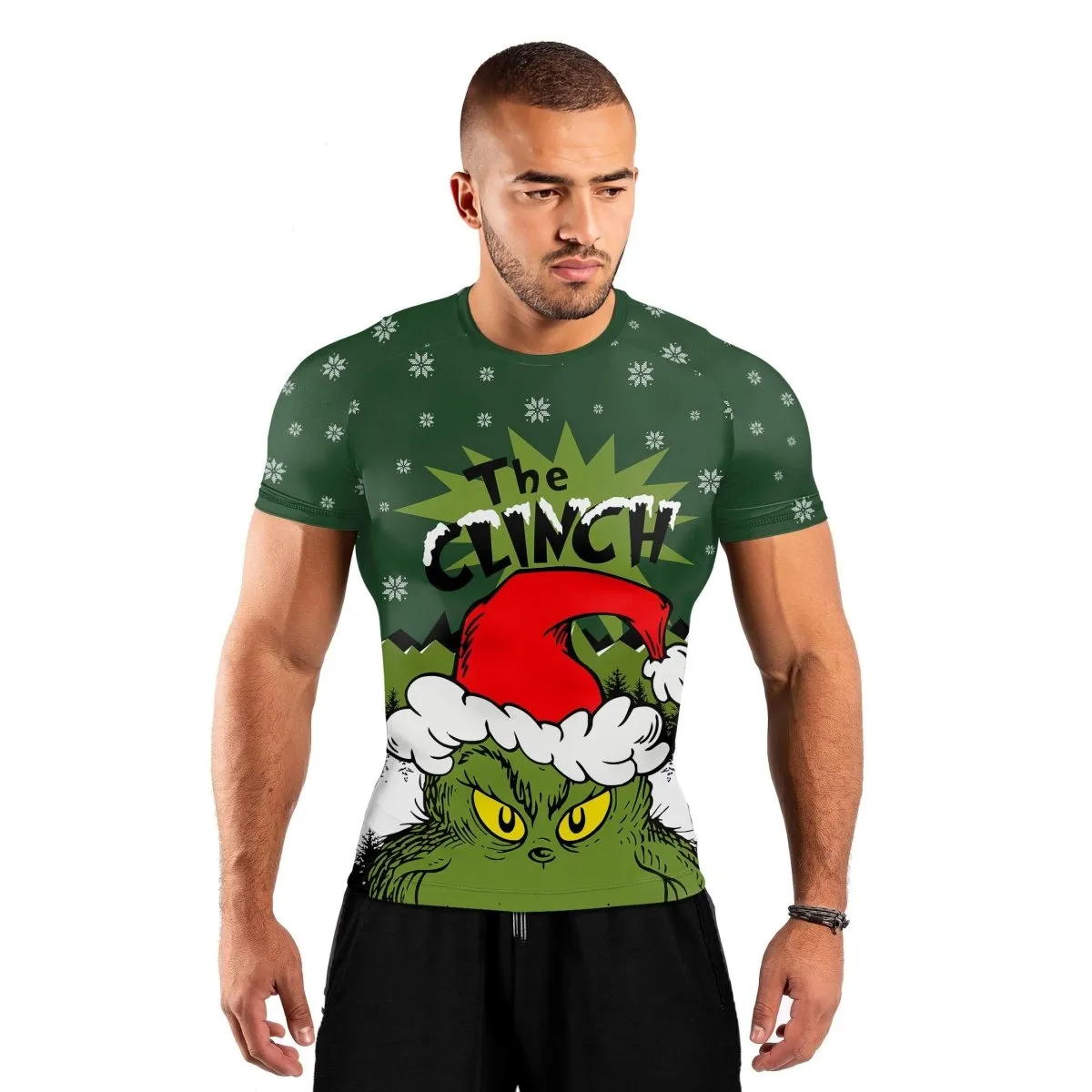 Clinch Santa Clause Short Sleeve Rash Guard