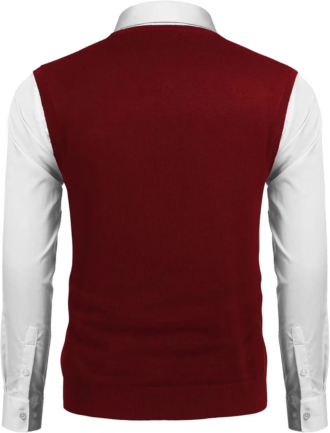 COOFANDY Men's Sleeveless V Neck Pullover Sweater Slim Fit Casual Argyle Sweater Vest