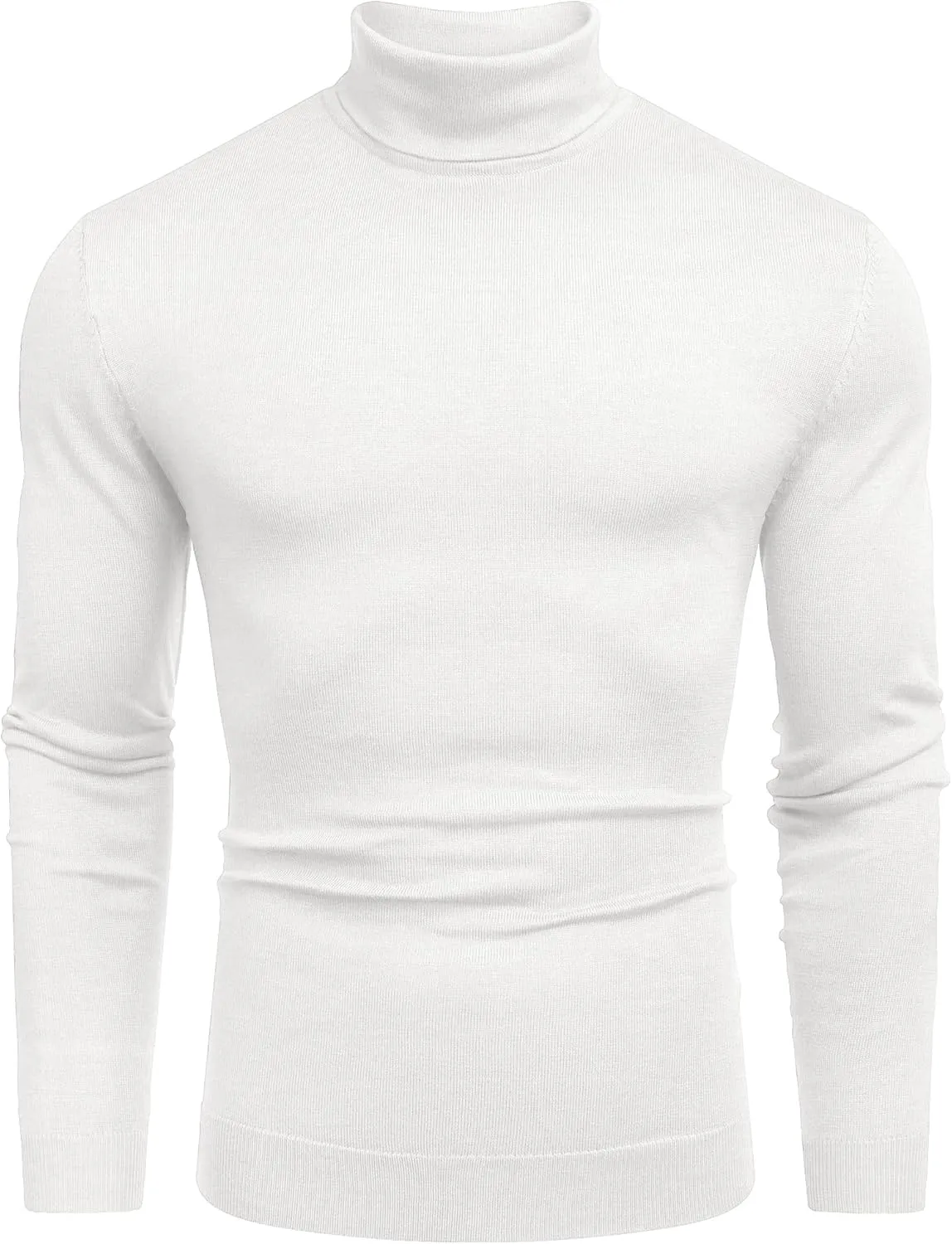 COOFANDY Men's Slim Fit Turtleneck Sweater Casual Basic Knitted Long Sleeve Pullover Sweater