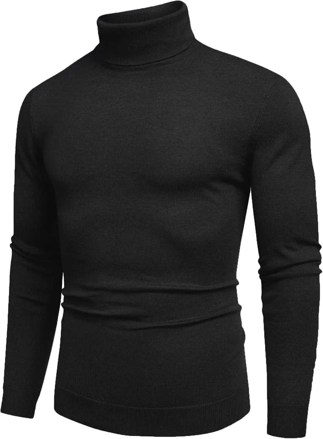 COOFANDY Men's Slim Fit Turtleneck Sweater Casual Basic Knitted Long Sleeve Pullover Sweater