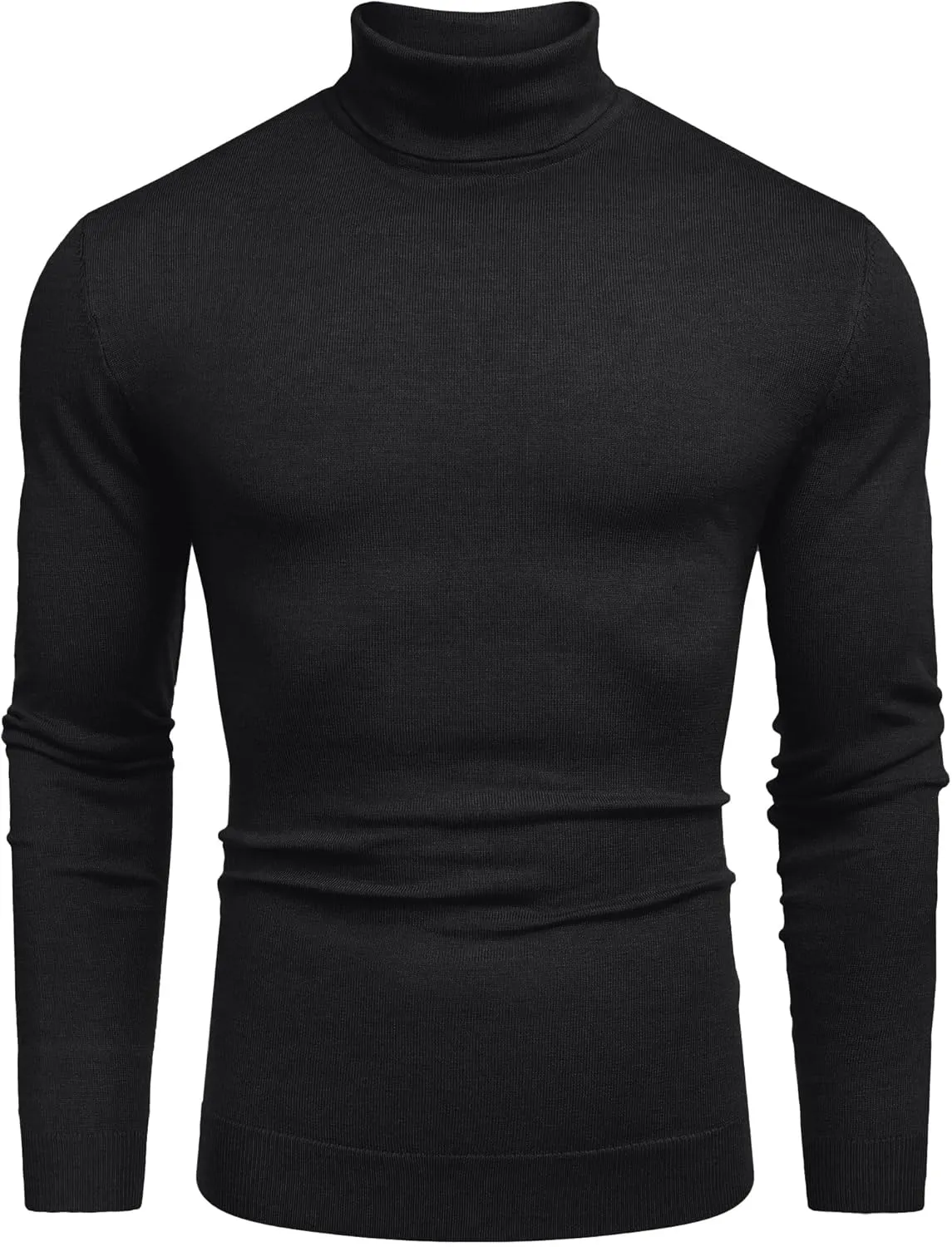 COOFANDY Men's Slim Fit Turtleneck Sweater Casual Basic Knitted Long Sleeve Pullover Sweater