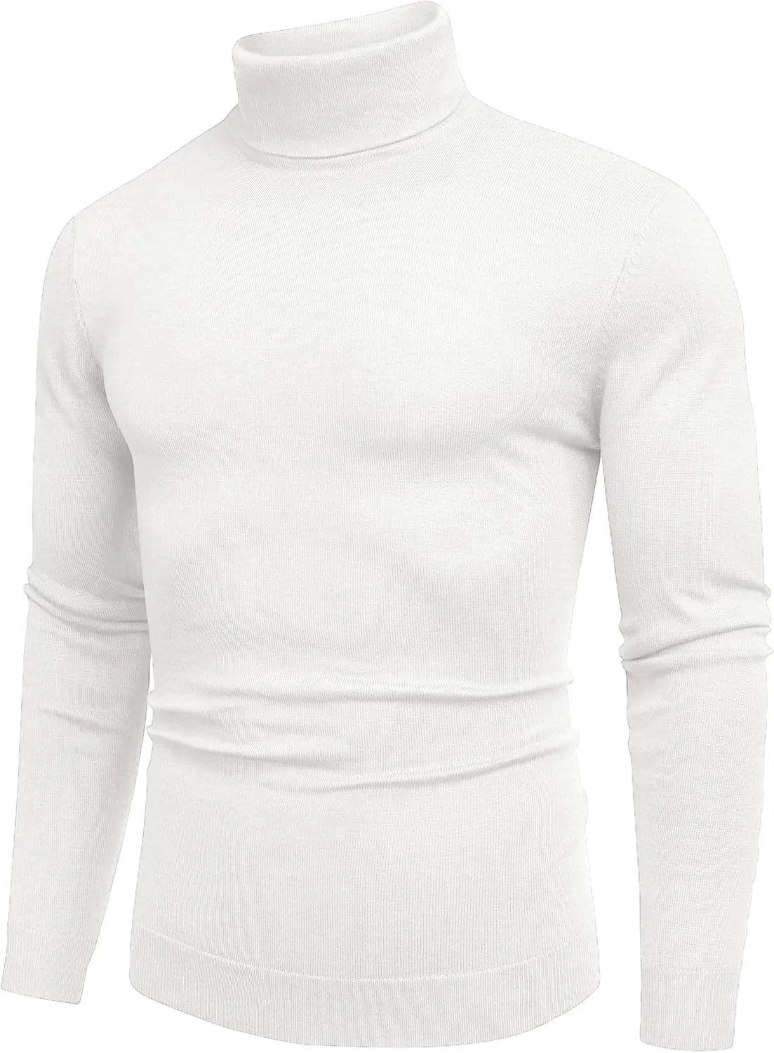 COOFANDY Men's Slim Fit Turtleneck Sweater Casual Basic Knitted Long Sleeve Pullover Sweater