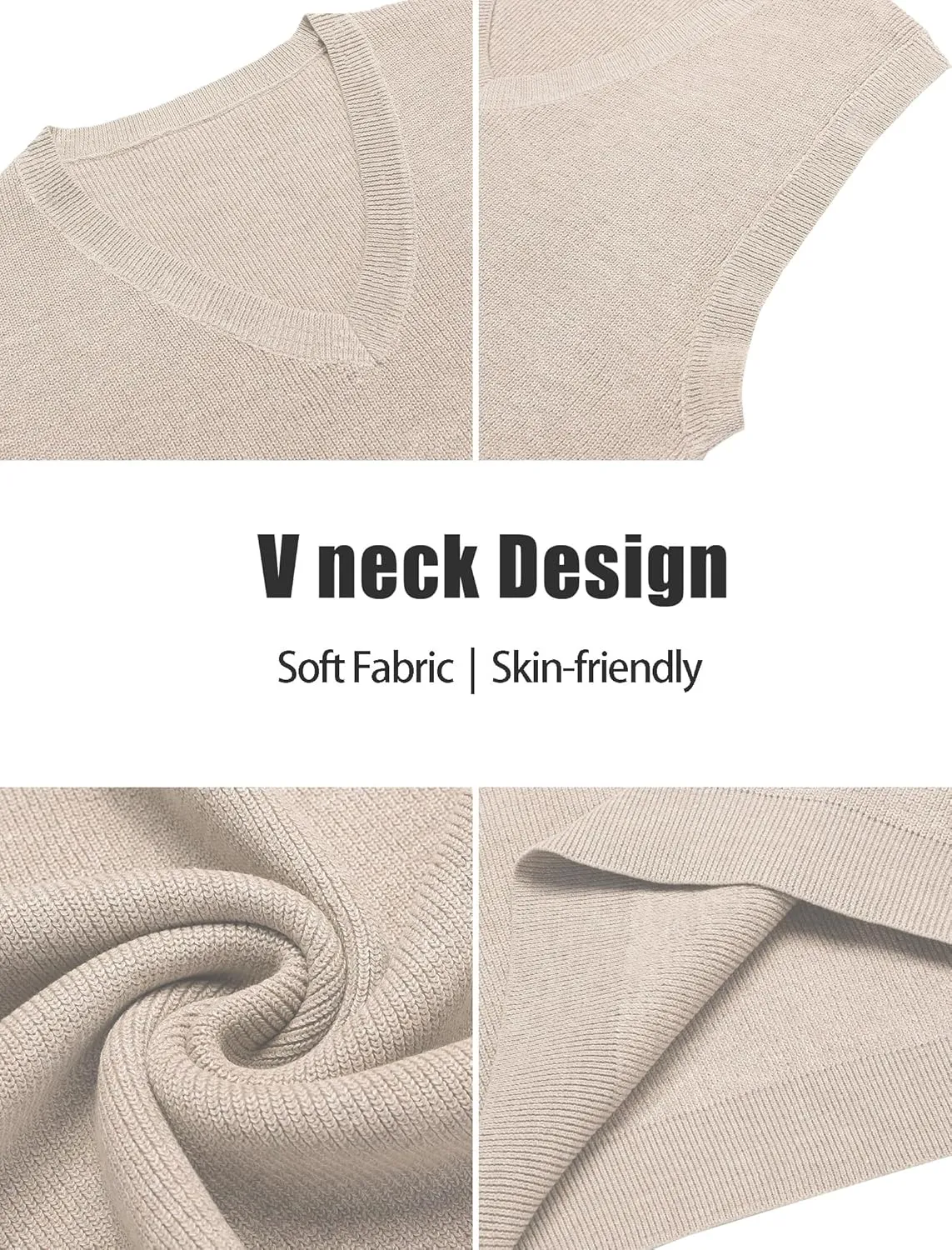 COOFANDY Men's Sweater Vest V Neck Sleeveless Sweater Slim Fit Casual Knitted Pullover Sweater