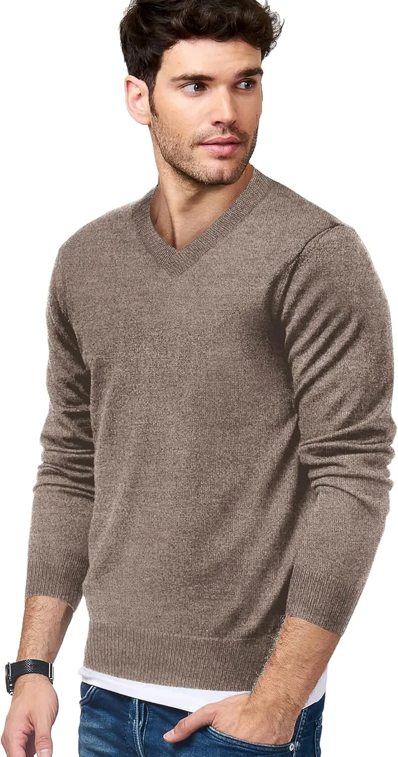 COOFANDY Mens V Neck Dress Sweater Long Sleeve Slim Fit Fashion Pullover Sweater