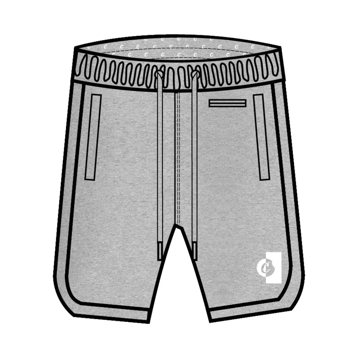Cookies All City Drawstring Grey Shorts (1559B6319)