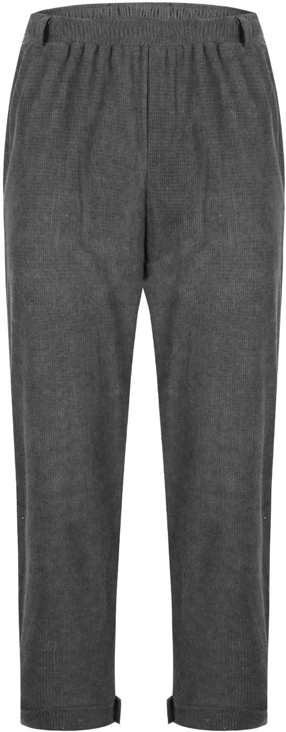 Corduroy Pants for Men Relaxed Fit Loose Tapered Joggers Casual Elastic Waist Outdoor Comfort Tapered Trousers