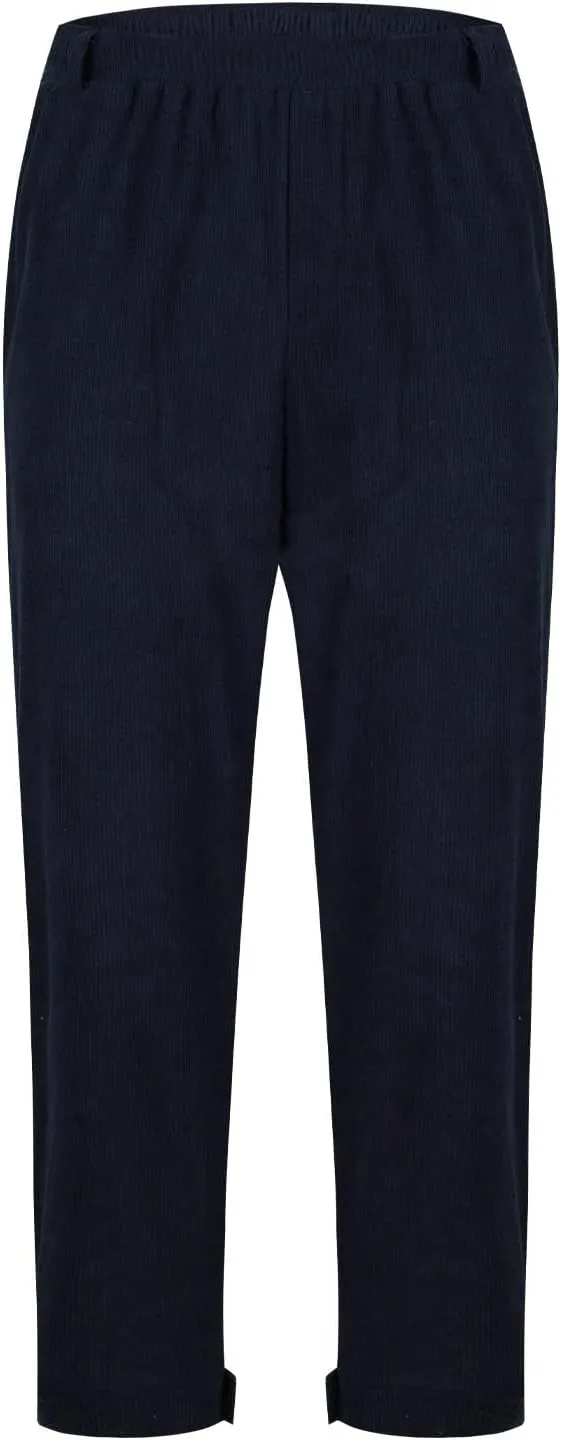 Corduroy Pants for Men Relaxed Fit Loose Tapered Joggers Casual Elastic Waist Outdoor Comfort Tapered Trousers