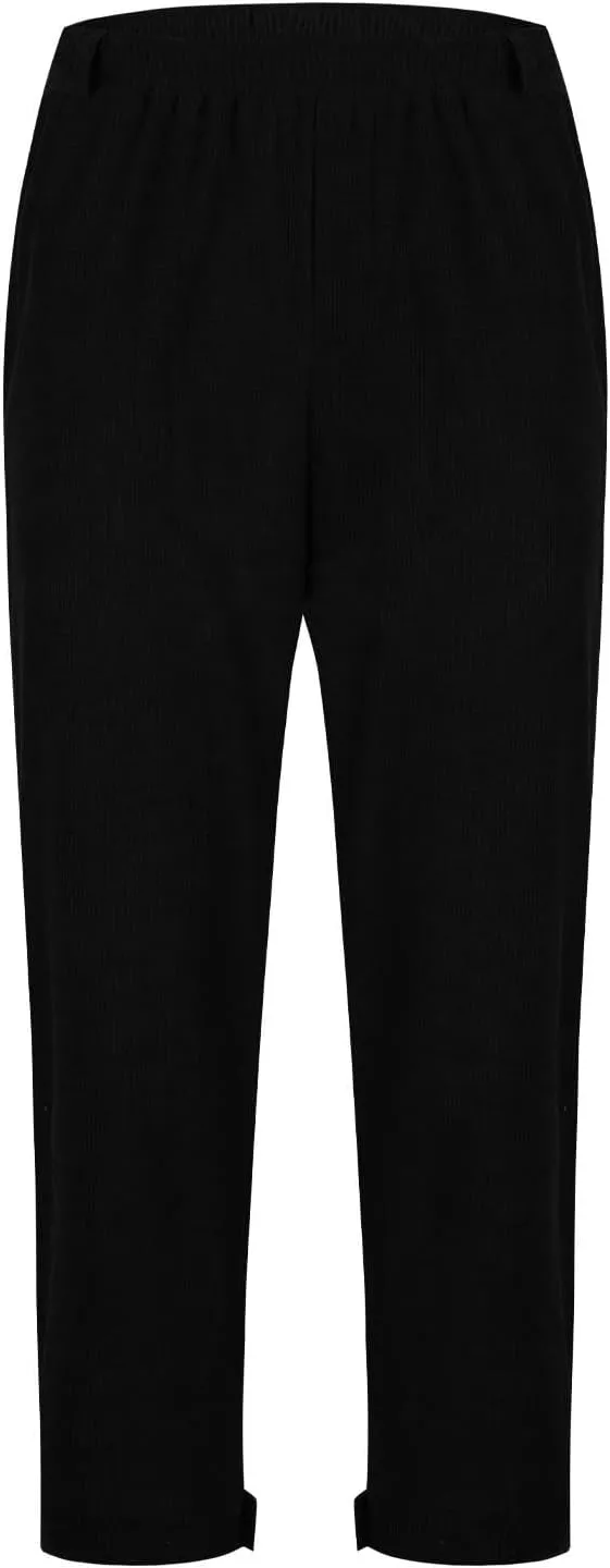 Corduroy Pants for Men Relaxed Fit Loose Tapered Joggers Casual Elastic Waist Outdoor Comfort Tapered Trousers