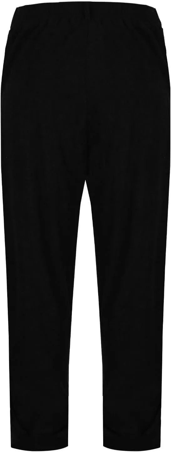 Corduroy Pants for Men Relaxed Fit Loose Tapered Joggers Casual Elastic Waist Outdoor Comfort Tapered Trousers