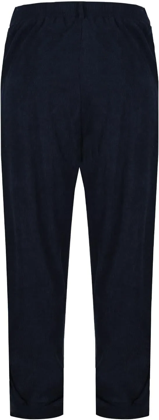 Corduroy Pants for Men Relaxed Fit Loose Tapered Joggers Casual Elastic Waist Outdoor Comfort Tapered Trousers