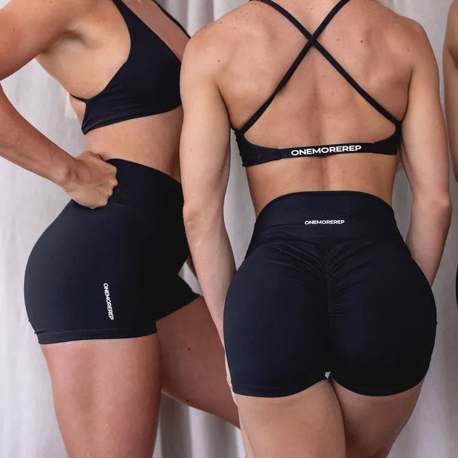 Core Scrunch True Booty Shorts Black
