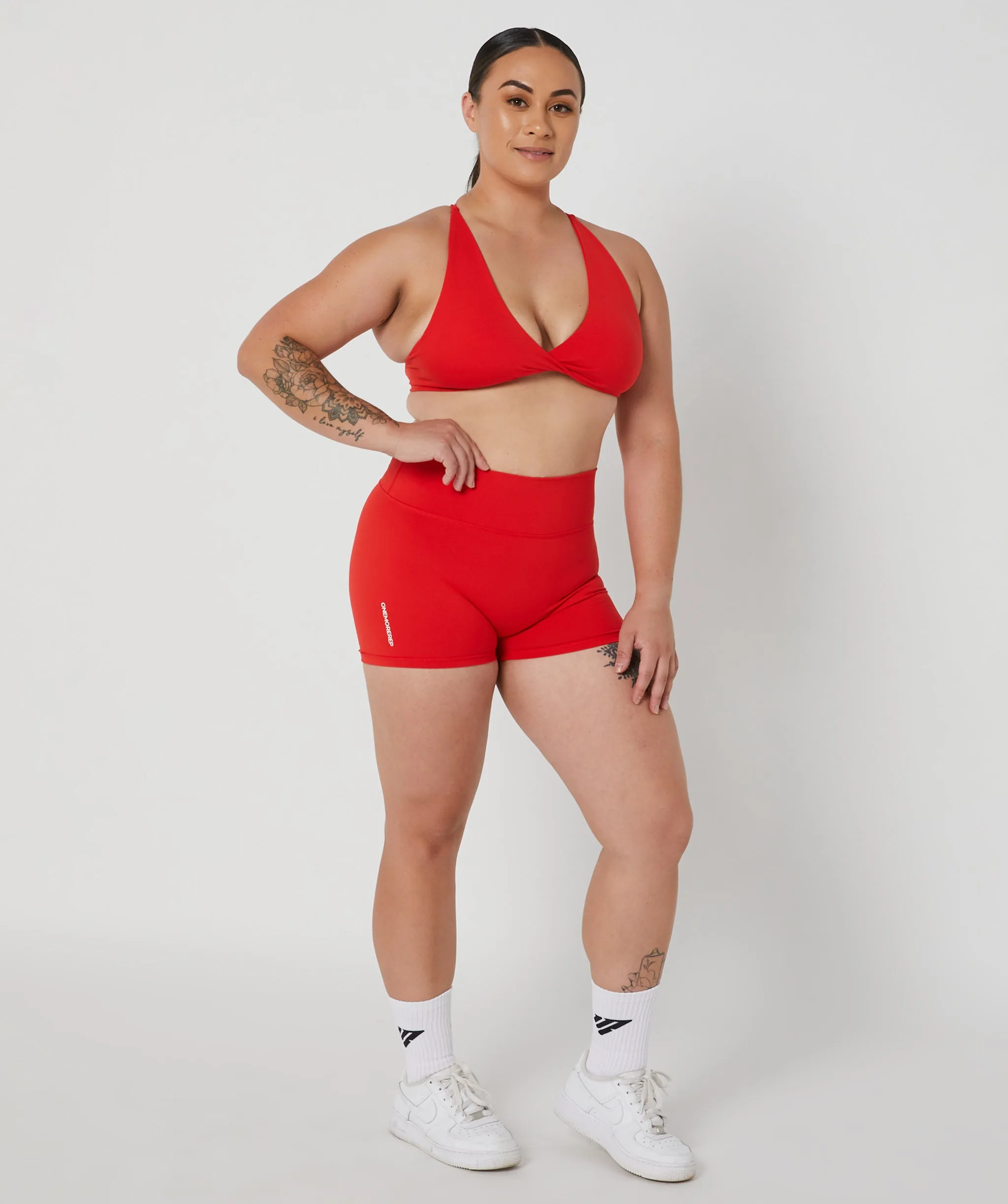Core Scrunch True Booty Shorts Crimson