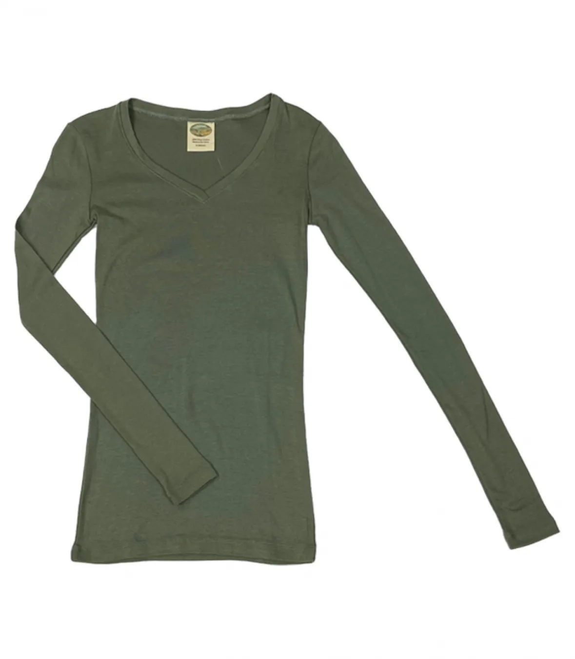 Cotton V-Neck - Long Sleeve