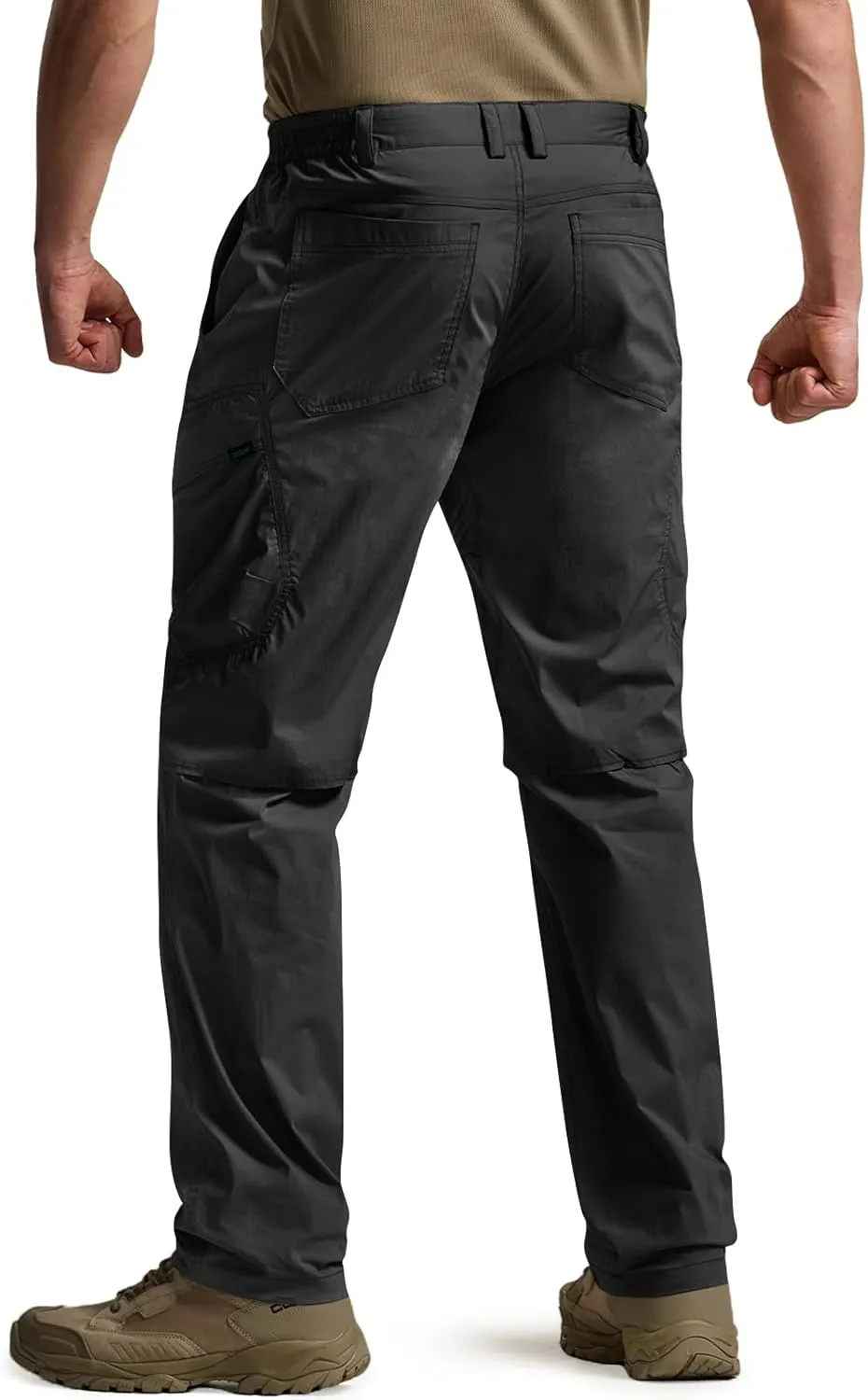 CQR Men's Quick Dry Tactical Pants, Water Resistant Outdoor Pants, Lightweight Stretch Cargo Work Hiking Pants