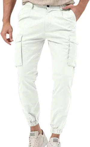 Ctreela Men's Cargo Joggers Pants Casual Sweatpants with Pockets Athletic Tapered Leg Pants Work Pants Tapered Sweatpants