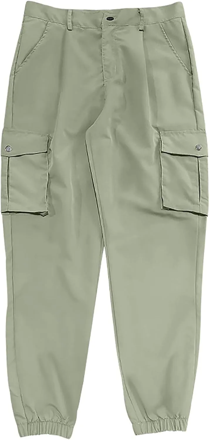 Ctreela Men's Cargo Joggers Pants Casual Sweatpants with Pockets Athletic Tapered Leg Pants Work Pants Tapered Sweatpants