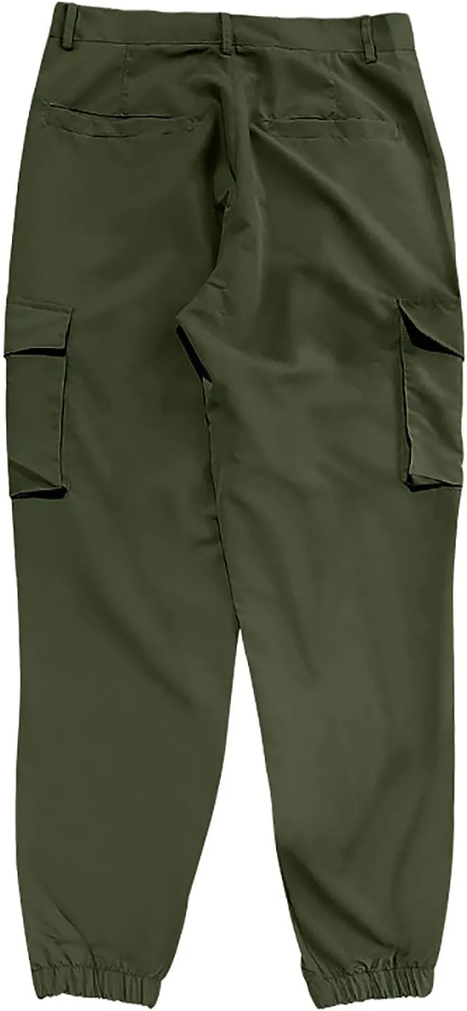 Ctreela Men's Cargo Joggers Pants Casual Sweatpants with Pockets Athletic Tapered Leg Pants Work Pants Tapered Sweatpants