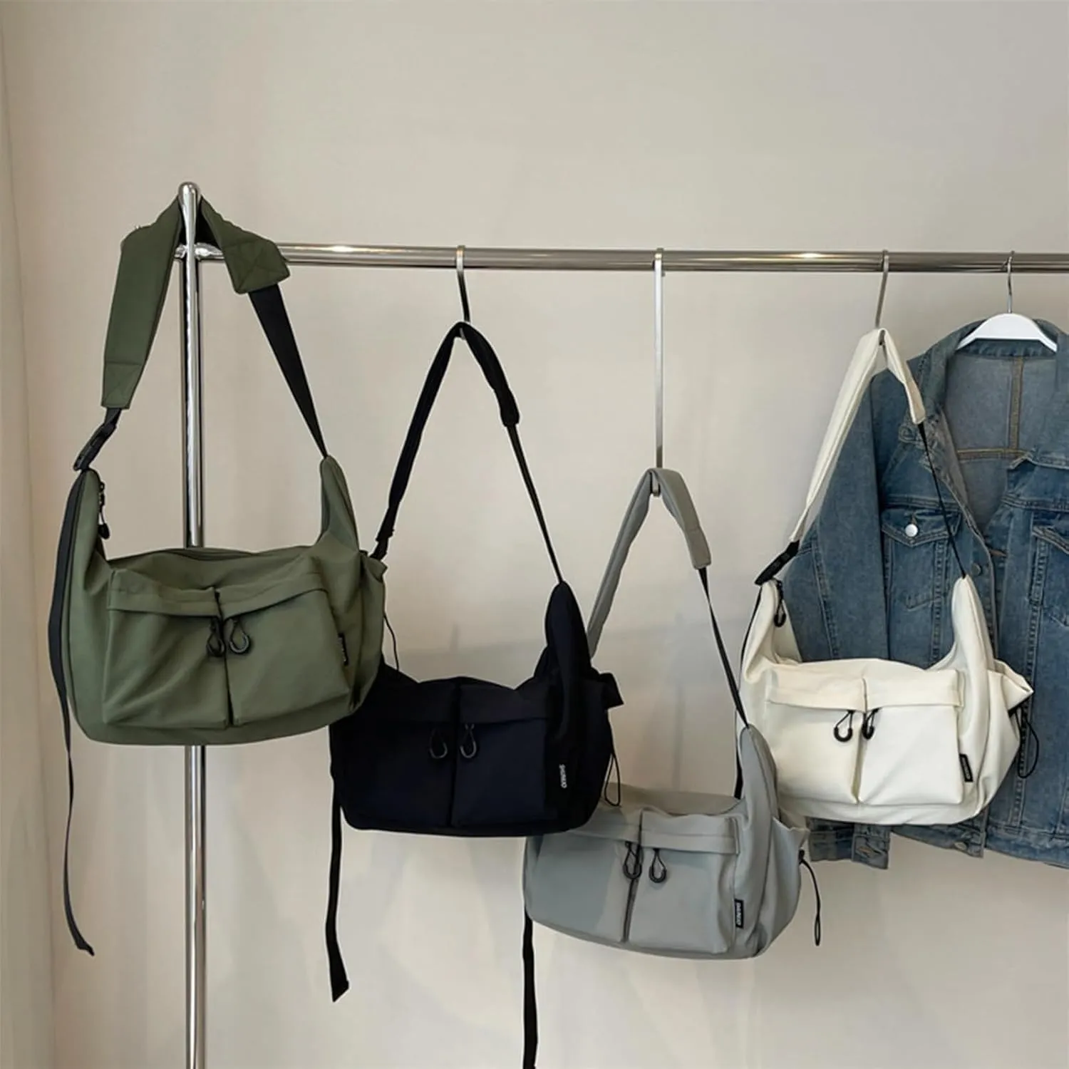 Dallaswind Large Capacity Messenger Bag, 2025 New Vintage Water Resistant Canvas Satchel Couples Casual Crossbody Bag