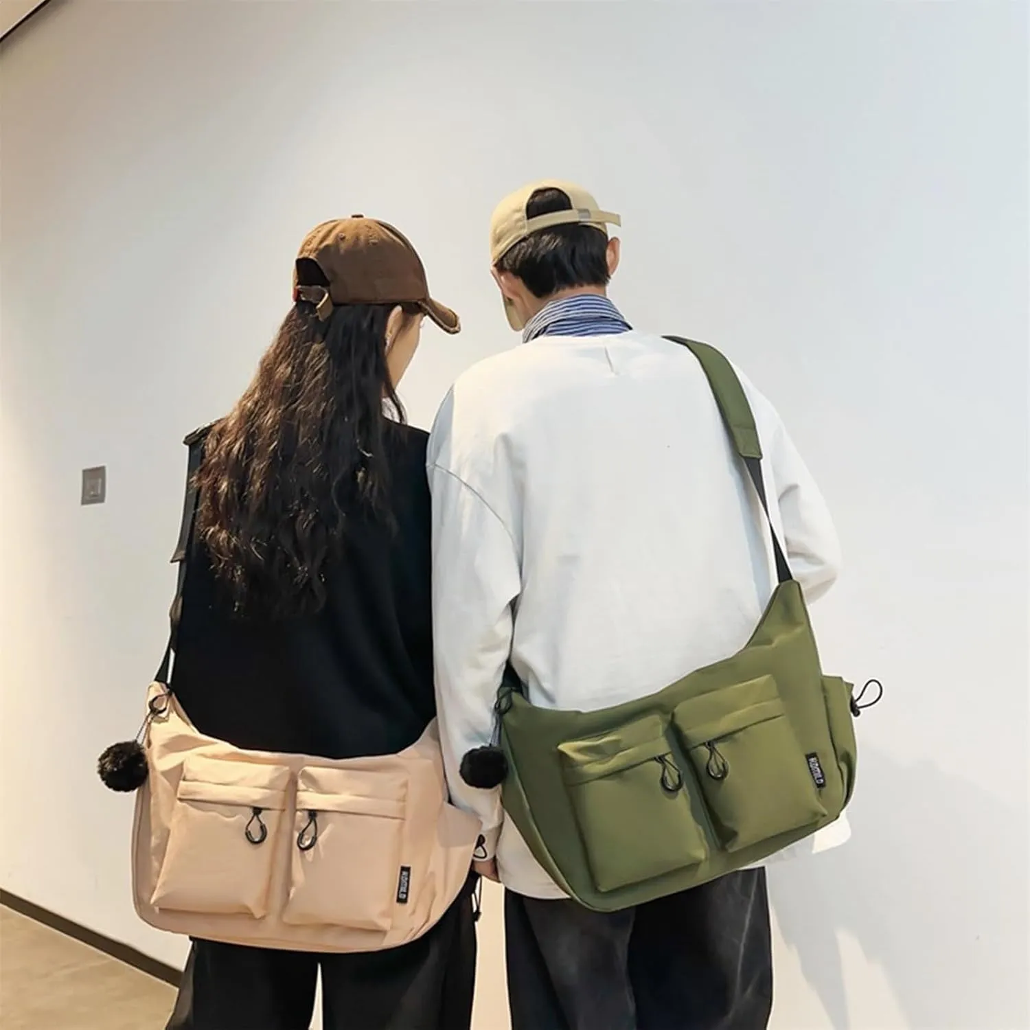 Dallaswind Large Capacity Messenger Bag, 2025 New Vintage Water Resistant Canvas Satchel Couples Casual Crossbody Bag