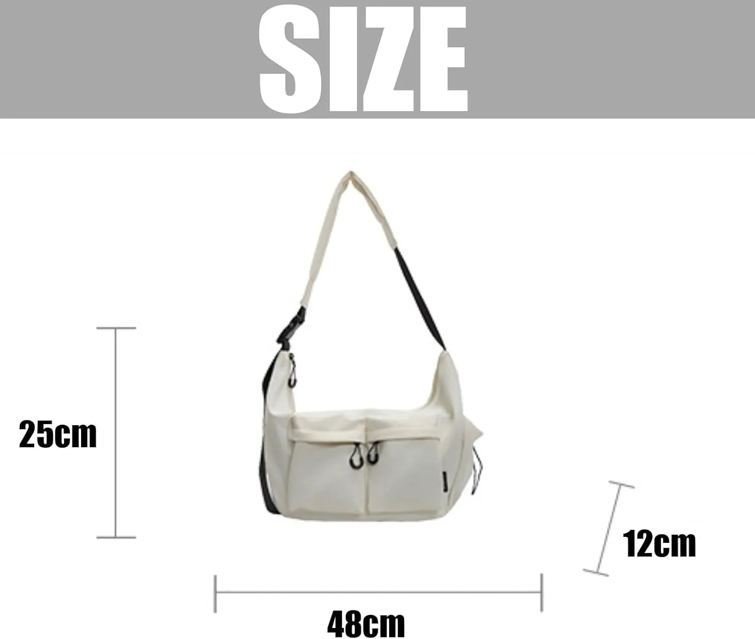 Dallaswind Large Capacity Messenger Canvas Bag, Large Crossbody Bag Shoulder Purse, Vintage Water Resistant Canvas Satchel
