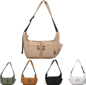 Dallaswind Large Capacity Messenger Canvas Bag, Large Crossbody Bag Shoulder Purse, Vintage Water Resistant Canvas Satchel
