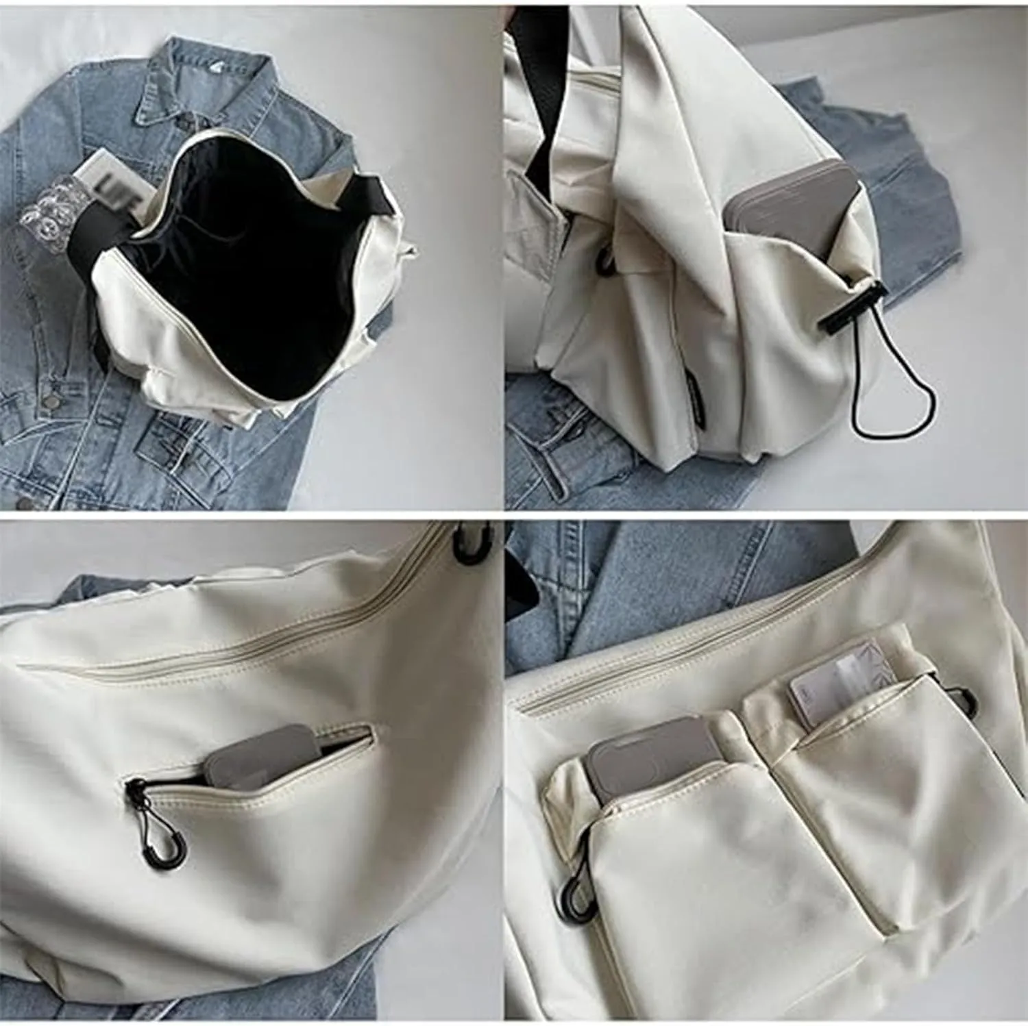 Dallaswind Large Capacity Messenger Canvas Bag, Large Crossbody Bag Shoulder Purse, Vintage Water Resistant Canvas Satchel