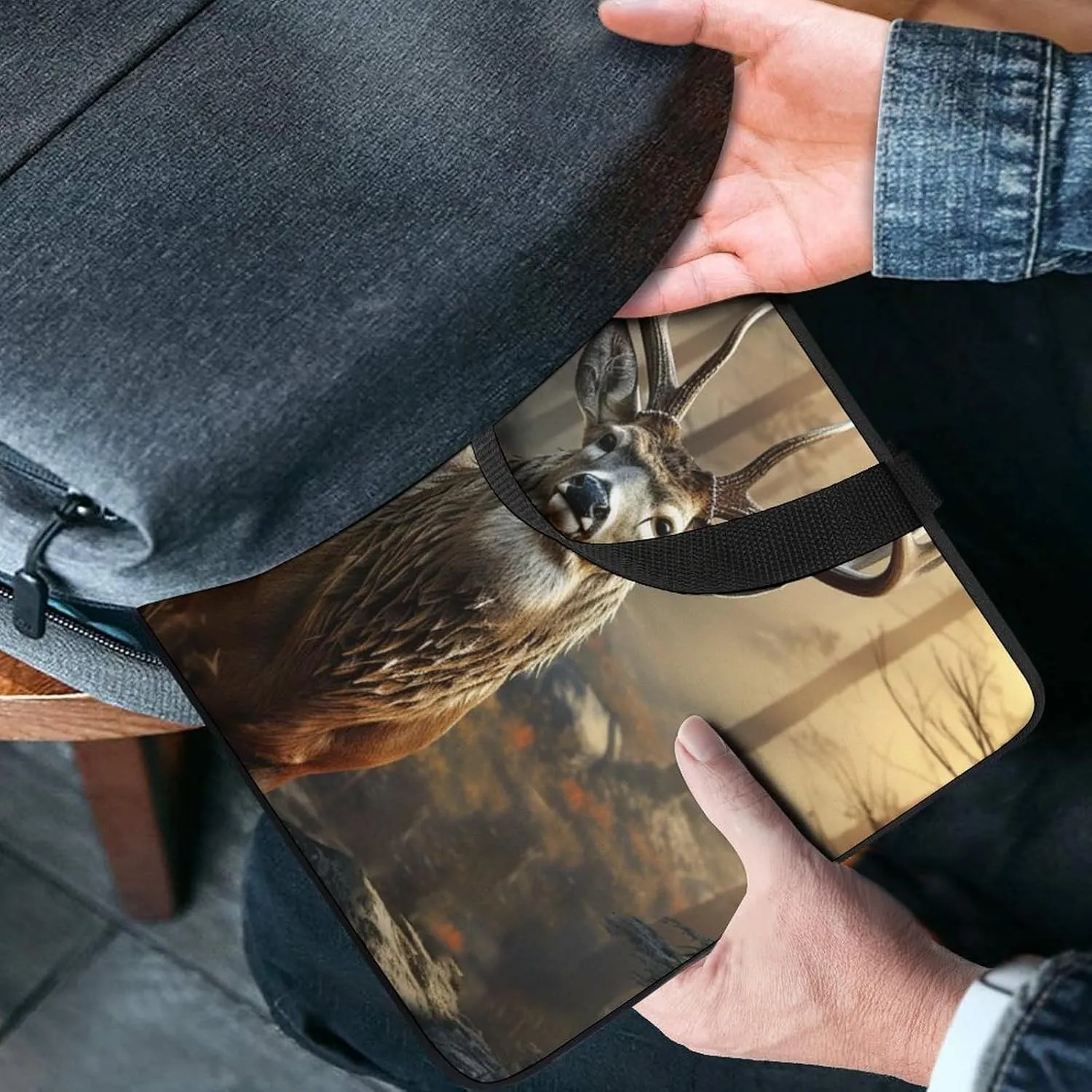 Deer Hunting Season Laptop Bag Durable Laptop Sleeve Water-Resistant Notebook Bag for Computer Or Tablet