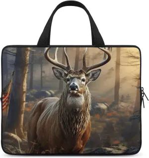 Deer Hunting Season Laptop Bag Durable Laptop Sleeve Water-Resistant Notebook Bag for Computer Or Tablet