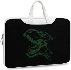 Dinosaur Head Leather Bag Laptop Case Slim Water Resistant Computer Bags with Handle Briefcase for Work