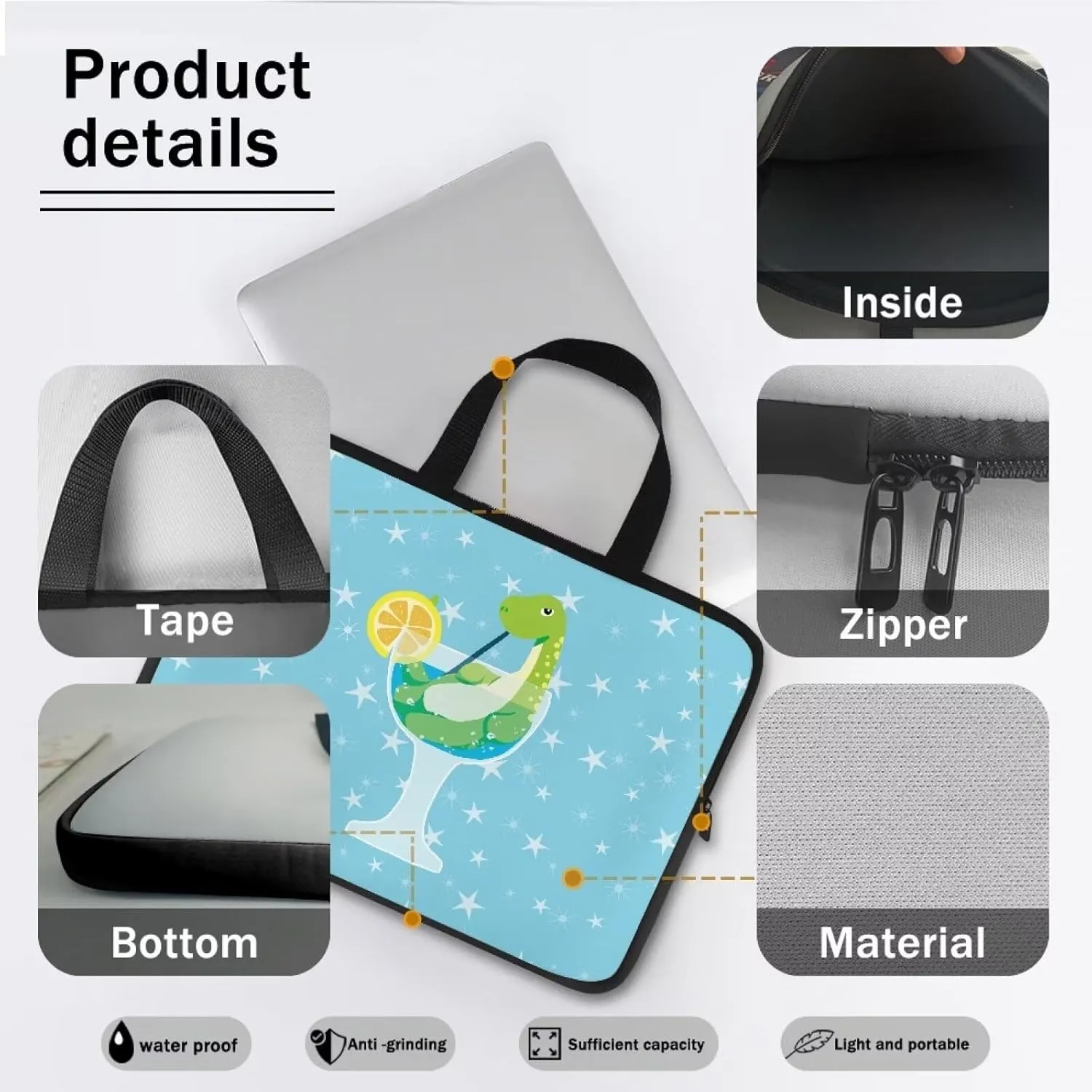 Dolyues Laptop Briefcases for Women Men 10-17 Inches Laptop Bag Water-resistant Computer Bag Lightweight