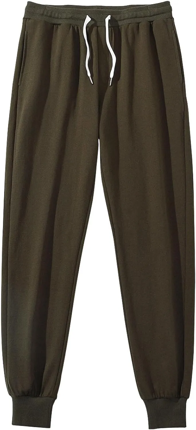 Drawstring Sweatpants Men Slim Fit Jogger Style Bottoms Workout Lounge Pants Daily Wear Elastic Waist Comfy