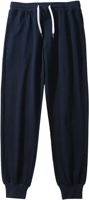 Drawstring Sweatpants Men Slim Fit Jogger Style Bottoms Workout Lounge Pants Daily Wear Elastic Waist Comfy