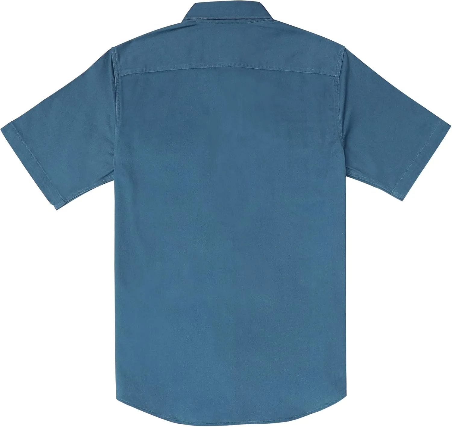 Dubinik?Mens Short Sleeve Button Down Shirts Denim Short Sleeve Shirt Men Two Pocket Western Soft Work Casual Denim Shirt