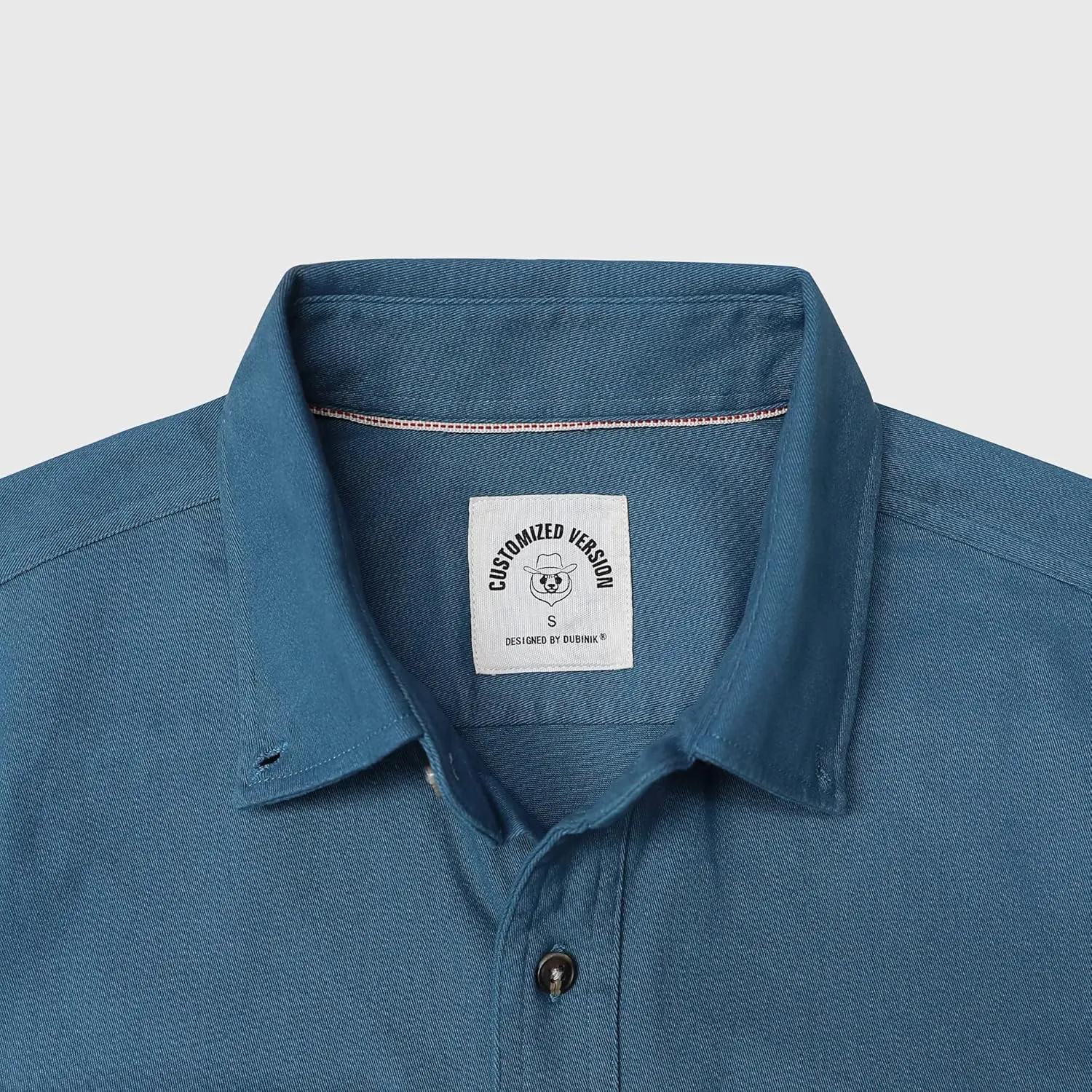 Dubinik?Mens Short Sleeve Button Down Shirts Denim Short Sleeve Shirt Men Two Pocket Western Soft Work Casual Denim Shirt