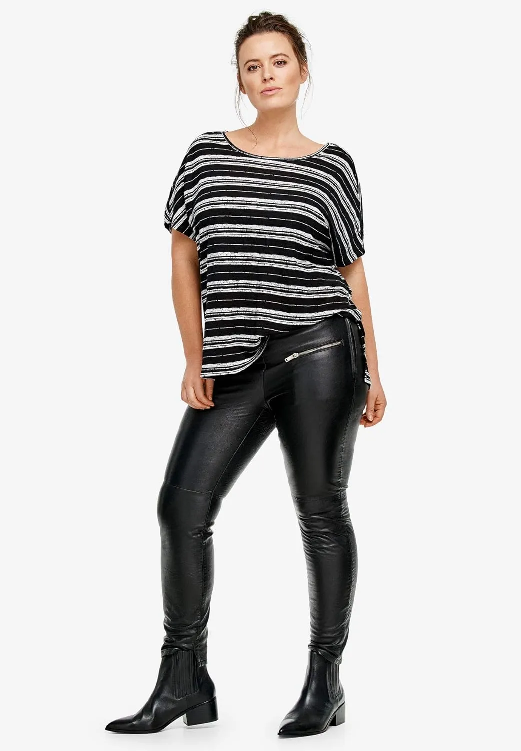 ellos Plus Size Skinny Leather Pants