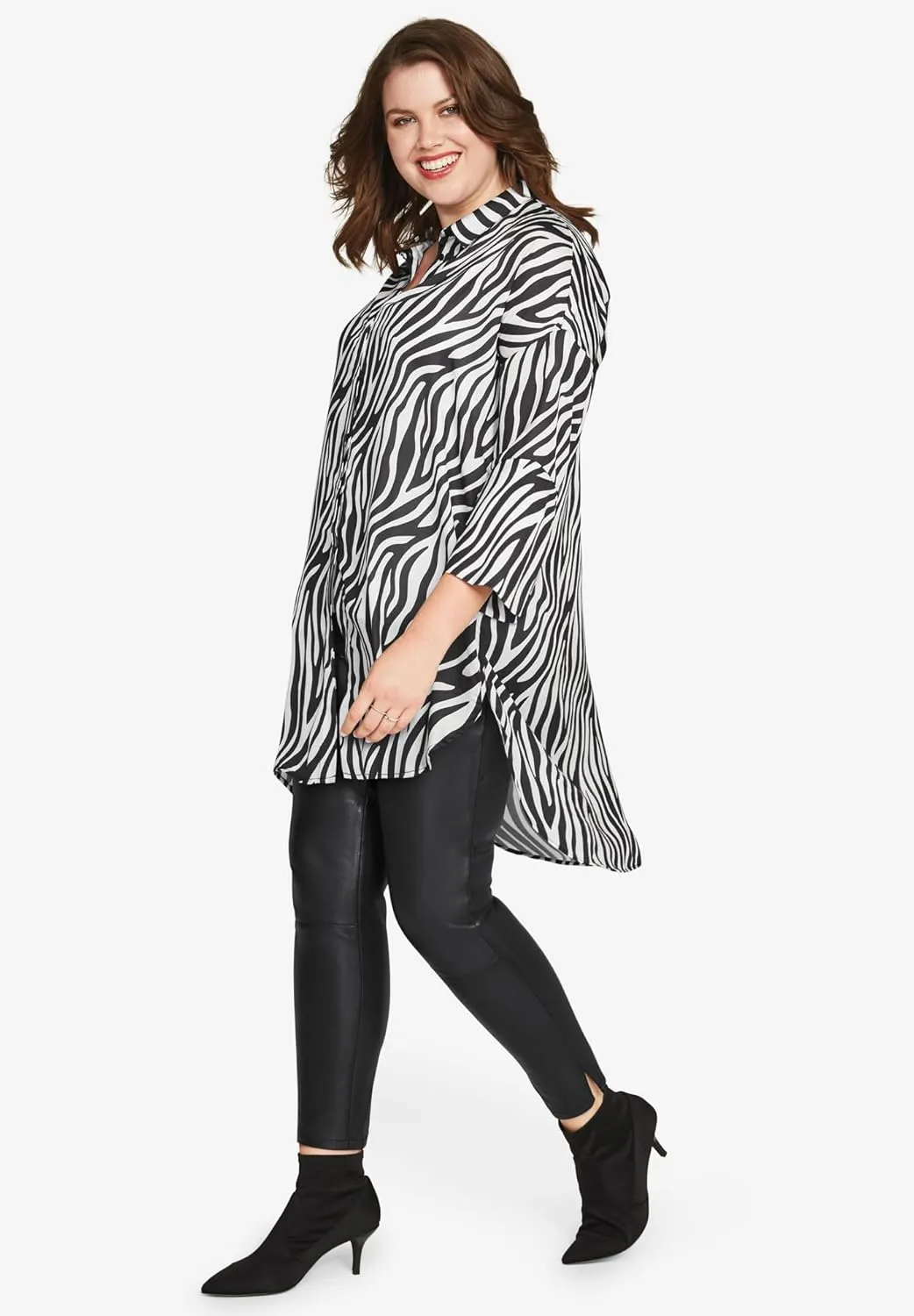 ellos Plus Size Skinny Leather Pants