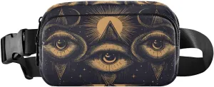 Evil Eyes Fanny Pack Water Resistant, Women Men Waist Pack Sling Bag Purse for Travel Hiking
