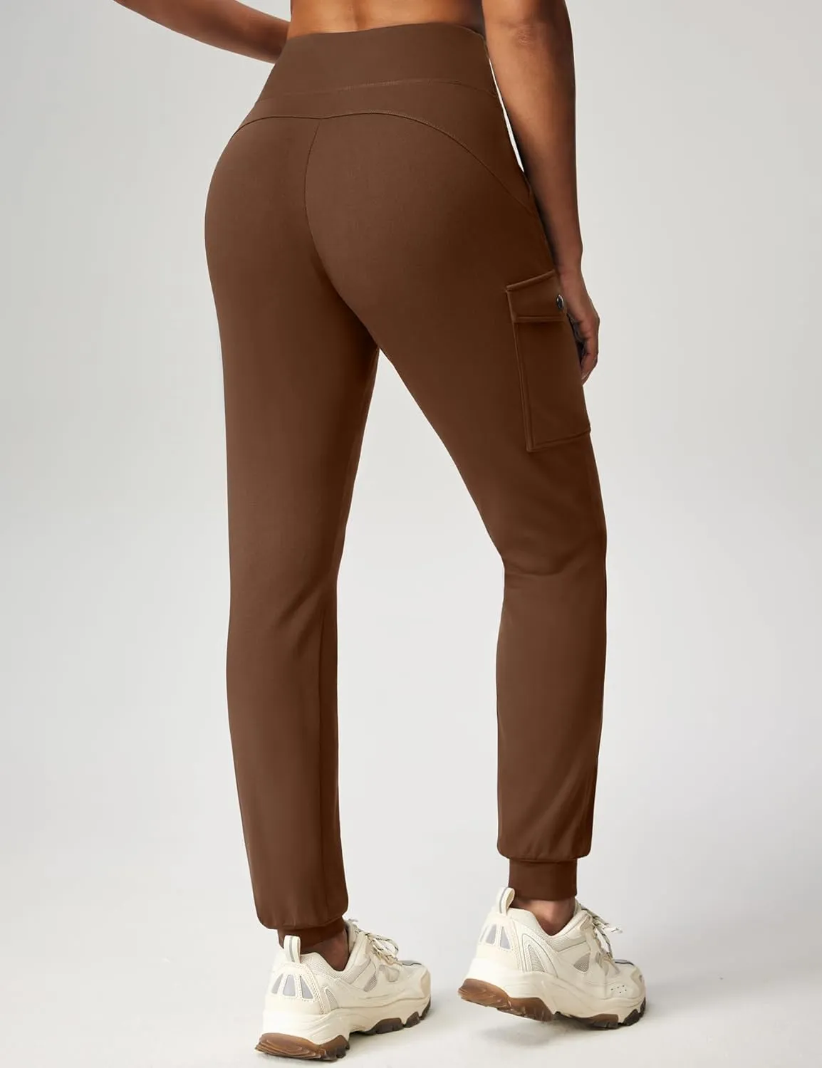 Ewedoos Fleece Lined Joggers Women Water Resistant Thermal Sweatpants High Waisted Hiking Cargo Pants with Pockets